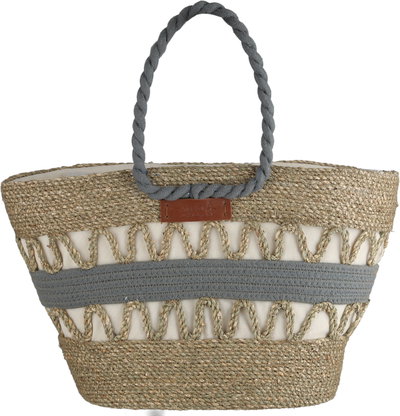 Al Saif Gallery Wicker Thermos Bag, 50x30 cm - Dark Gray Beige product image 2