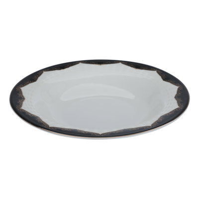 طقم سفرة بورسلان السيف غاليري، 65 قطعة، منقوش أسود - أبيض product image 11