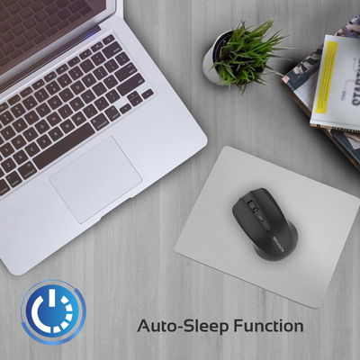 ماوس لاسلكي بلاستيك روميت، USB نان، مسافة عمل 10 متر - أسود product image 2