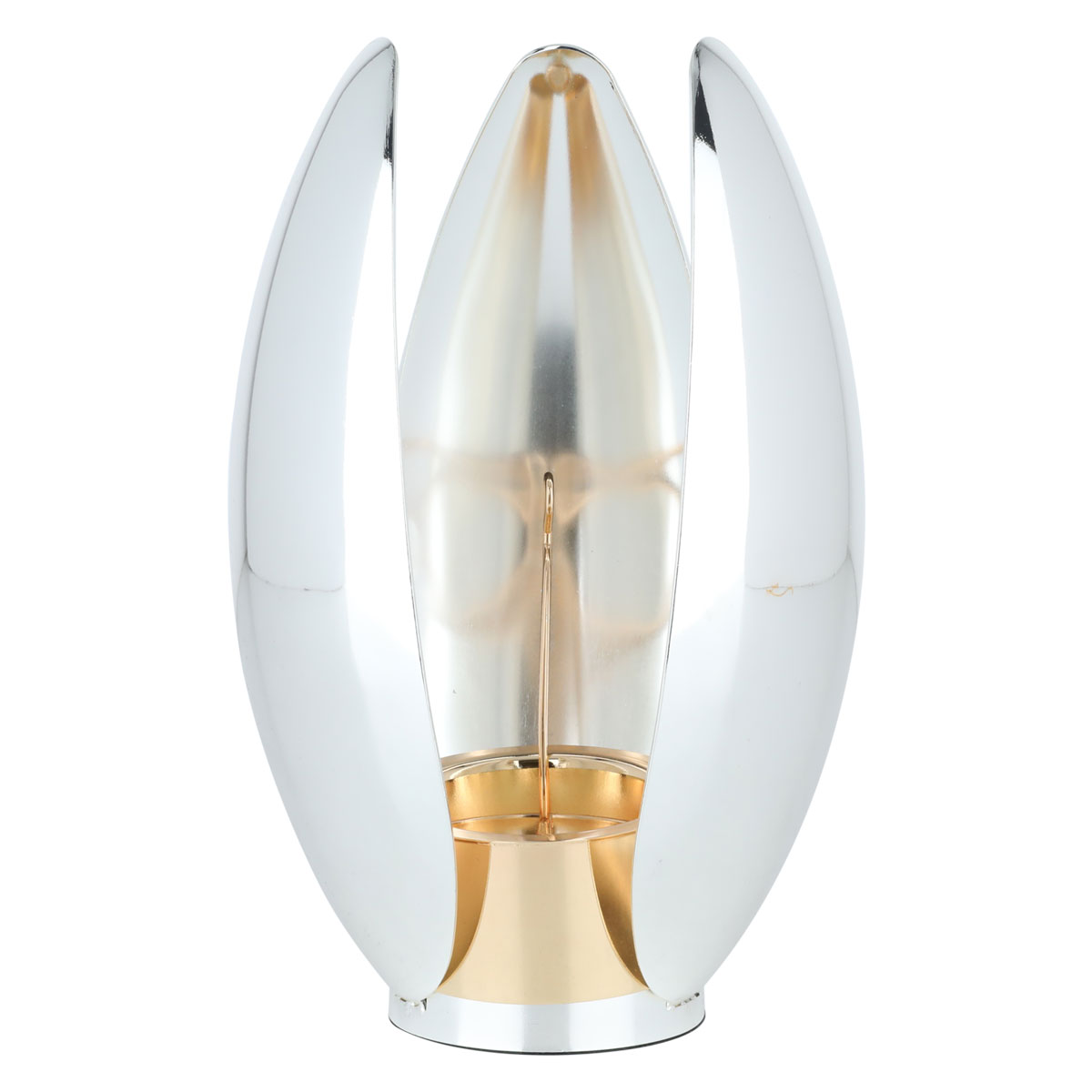 Al Saif Gallery incense burner, lotus flower shape - silver product image 1