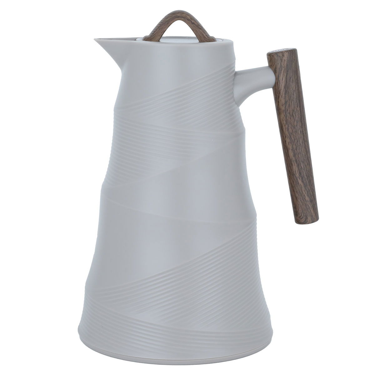 ترمس بامبو جلوري، 1 لتر، حافظة داخلية زجاج، هيكل خارجي بلاستيك - رمادي product image