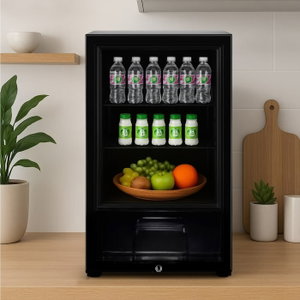 Dansat DAN180SC Mini Bar Defrost Display Refrigerator with Freezer, 87 Liters, 3.07 Cubic Feet, 3 Shelves - Black product image 2