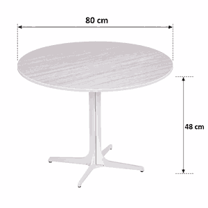 طقم طاولات سيراميك و معدن، 3 قطع - ابيض رمادي product image 2