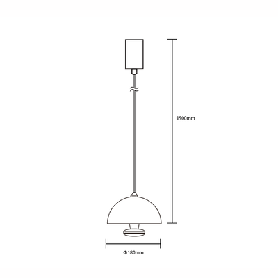 أنارة معلقة مودرن مشكاتي، 6 واط، ثلاث خيارات لونية،حساس حركة، ألومنيوم زجاج- إسود product image 3
