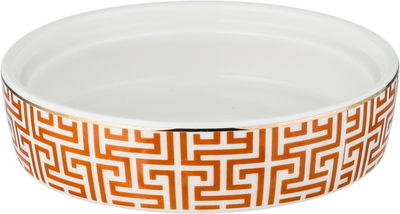 تمرية بغطاء بورسلان ون مور، 10x10x9 سم، دائري - أبيض برتقالي product image 2