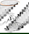 طقم بيالات شاي زجاج السيف غاليري، 6 قطع - شفاف ذهبي product image 2