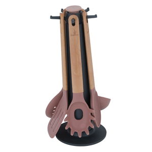 طقم ملاعق طبخ سيلكون السيف غاليري، 5 قطع - خشبي product image