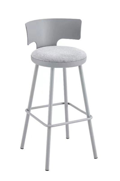 كرسي بار مودرن معدن، 95×40×40 سم، قاعدة قماش - رمادي product image 3