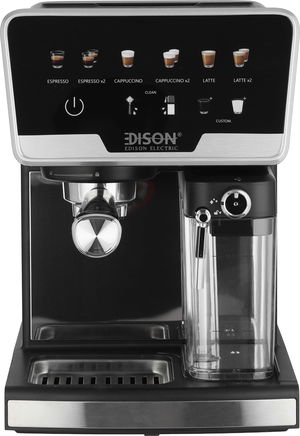 صانعة قهوة موكا برو إديسون، 1280-1530 واط، 1.7 لتر، تحكم باللمس، ست برامج، قوة تبخير الحليب 15 بار، CMP1006-Gs - أسود فضي product image