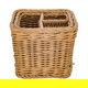 Al Saif Gallery Square Wicker Serving Basket, 3 Sections, 15 X 15 X 12.5 Cm - Beige product image 1