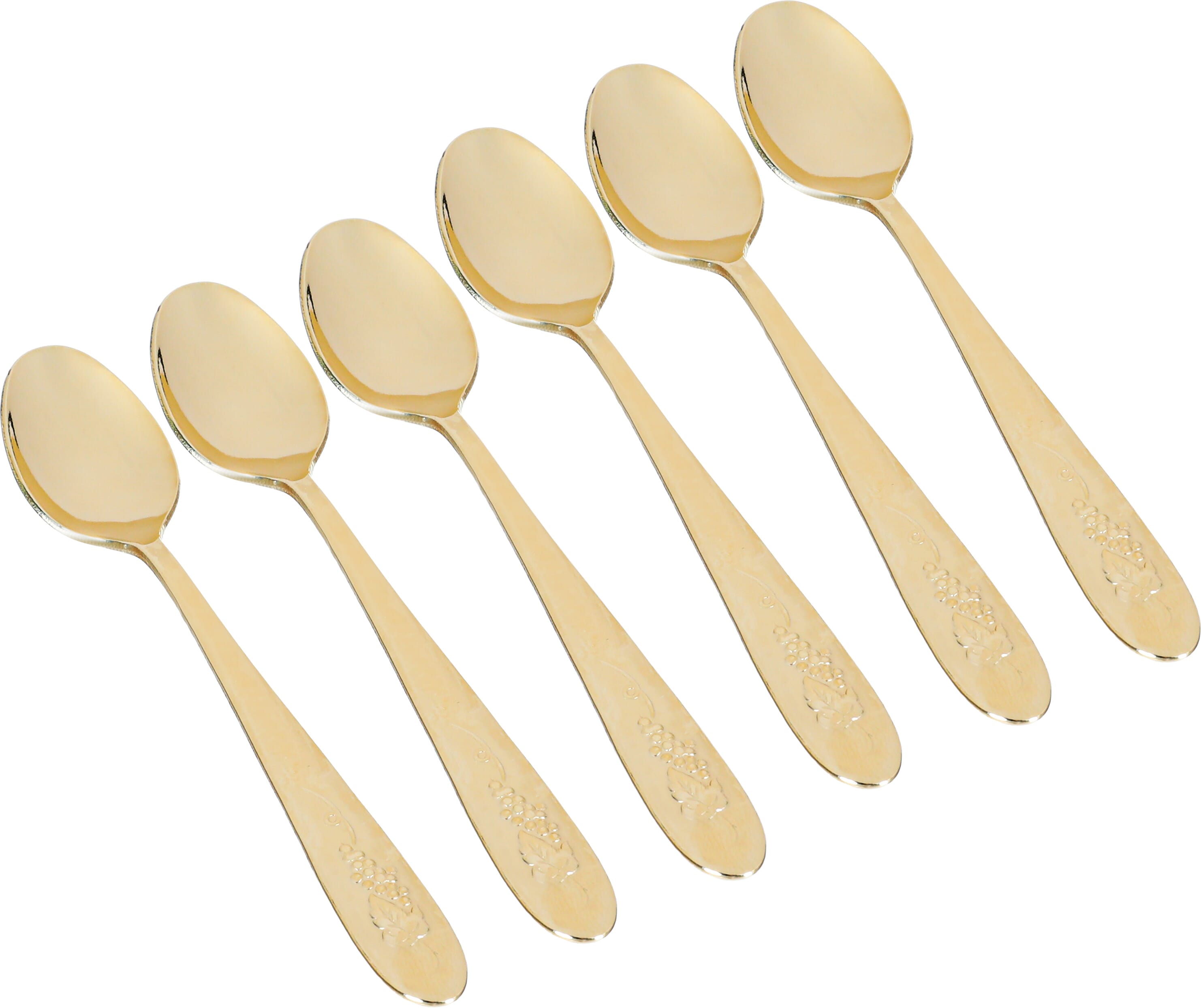 Al Saif Gallery Steel Tea Spoons Set, 6 Pieces - Gold product image