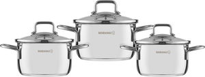 طقم قدورستاينلس استيل كوركماز بيرلا، 6 قطع - فضي product image