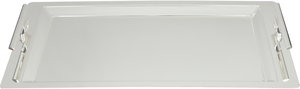 Al Saif Gallery Stainless Steel Serving Tray, 49x32x2.5 cm, Rectangular - Silver product image 2