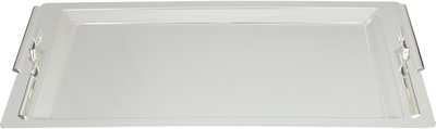 Al Saif Gallery Stainless Steel Serving Tray, 49x32x2.5 cm, Rectangular - Silver product image 2