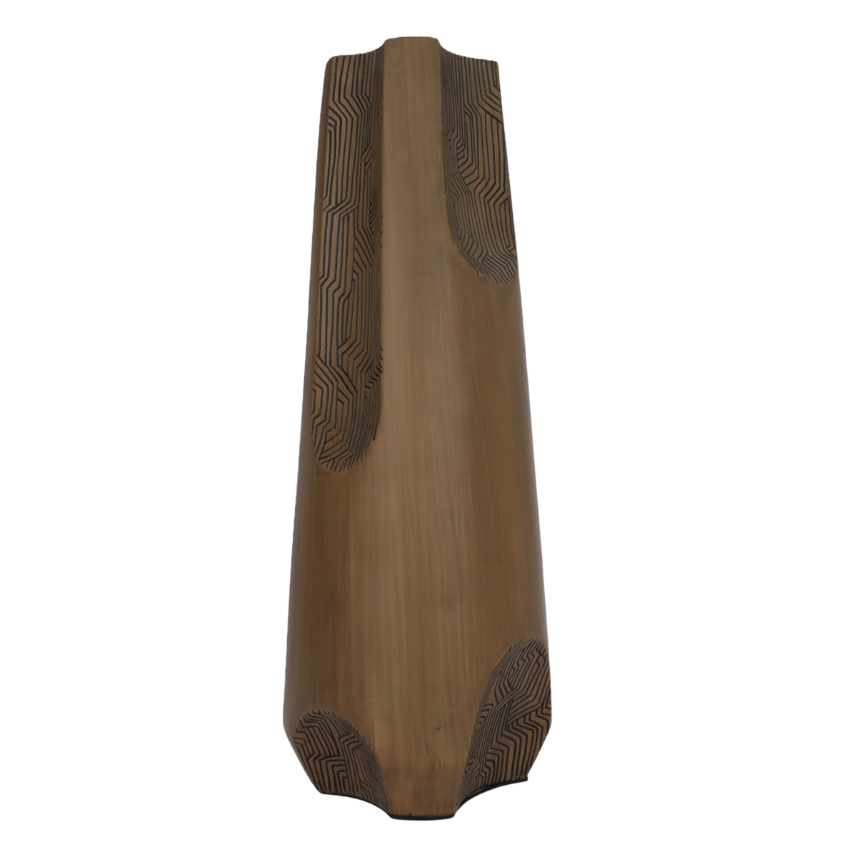 فازة ديكور خشب عالم ديم، 16×16×50 سم، أسطواني طويل - خشبي product image 1