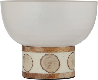 وعاء تقديم ستانلس ستيل السيف غاليري، 12x12x9 سم، دائري - كريمي ذهبي product image 3