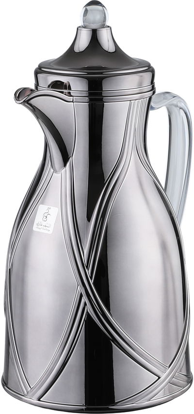 طقم ترامس طيف السيف غاليري، 0.7 / 1 لتر، 2 قطعة، خامة داخلية زجاج، يد شفاف، غطاء ضغاط - أسود مطفي product image 4