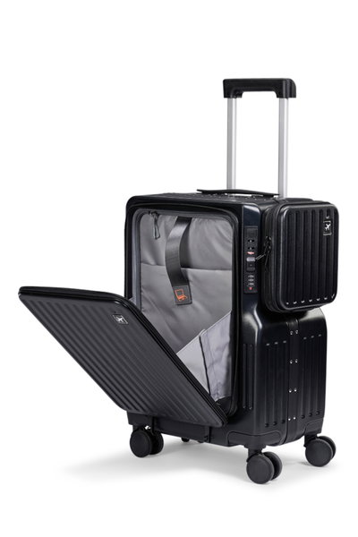 شنطة سفر بولي كربونات ليمرا، 20 بوصة، 4 عجلات، BT-56 - أسود product image 6