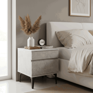 كومدينه خشب ام دي اف، 48×40×40 سم، 2 درج - رمادي product image