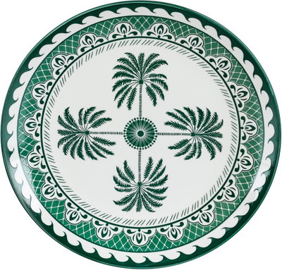 طقم سفرة بورسلان السيف غاليري، 24 قطعة، رسمة نخل أخضر - أبيض أخضر product image 5