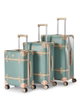 طقم شنط سفر جلد صناعي ليمرا، 3 مقاسات، 4 عجلات، GL-9903 - تركواز بيج product image 2