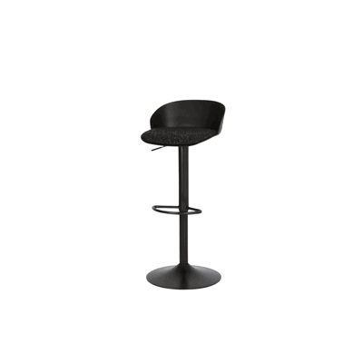 كرسي بار مودرن معدن، 65×45×40 سم، قاعدة قماش مبطن - اسود product image 3