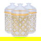 طقم علب بهارات بلاستيك السيف غاليري، دائري، 3 قطع - ذهبي product image 1