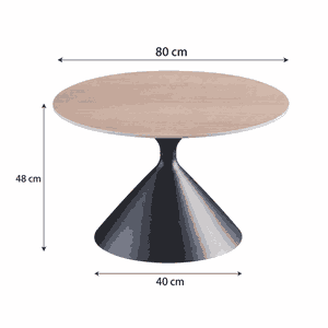 طقم طاولات سيراميك و معدن، 7 قطع - بنى product image 2