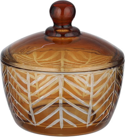 طقم تقديم بيالات فناجين سكرية زجاج السيف غاليري، 11 سم، 26 قطعة، مشجر - ذهبي شفاف product image 5