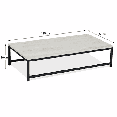 طقم طاولات خشب MDF، 5 قطع - اسود بيج product image 3