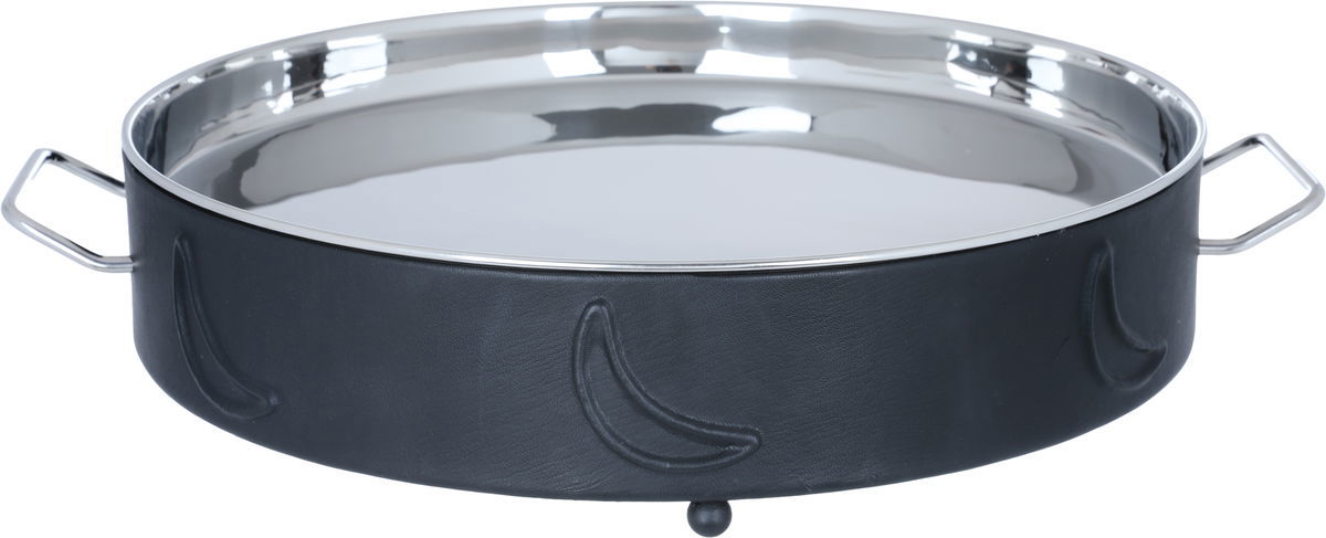 Al Saif Gallery steel food warmer, 14 x 46 x 54 cm, circular - black silver product image 6