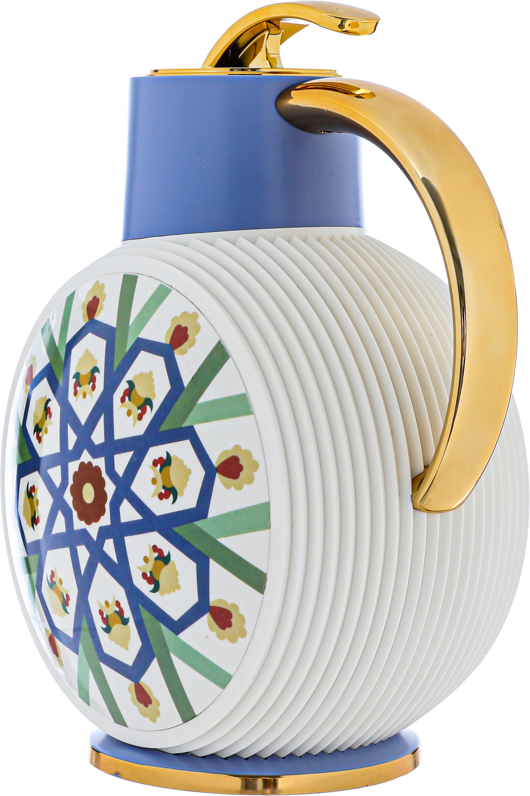 Al Jawhara Glory Thermos, 900 ml, glass inner container, plastic outer shell - pearly white product image 3