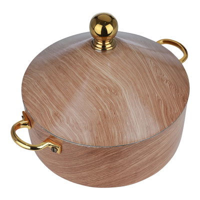 حافظة طعام خشب السيف غاليري، 24سم، غطاء مذهب - بني product image 3