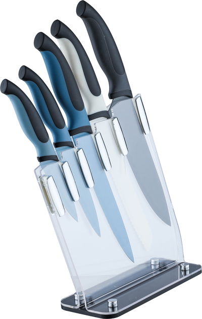 طقم سكاكين ستاينلس استيل إكسلنت هاوس وير، 16 سم، 6 قطع، ستاند أكريليك - متعدد الألوان product image 3