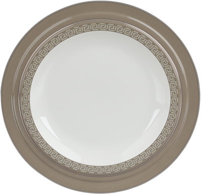 طقم تقديم سفرة بورسلان السيف غاليري، 166 قطعة، نقش فضي - أبيض بني product image 18