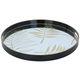 صينية تقديم زجاج بحواف خشب السيف غاليري، 45.5×45.5×4 سم، دائري - أسود product image 1