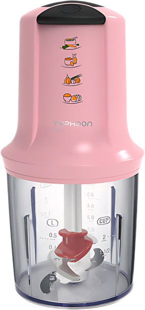 قطاعة خضروات تايفون، 300 واط، 0.5 لتر، TY-02-005 P - بينك شفاف product image