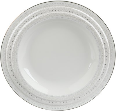 طقم تقديم سفرة بورسلان السيف غاليري، 166 قطعة، نقش فضي - أبيض product image 20