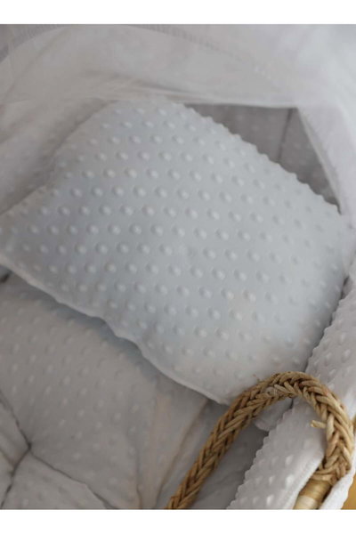 سرير موسى قطن فان مومنت، 76×42×76 سم، حامل هزاز - ابيض product image 5