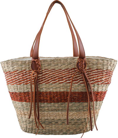 شنطة خوص السيف غاليري، 48x17x32 سم - بيج product image 1