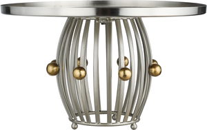 ستاند تقديم ستانلس ستيل السيف غاليري، 25x25x15 سم ، دائري - فضي ذهبي product image 2