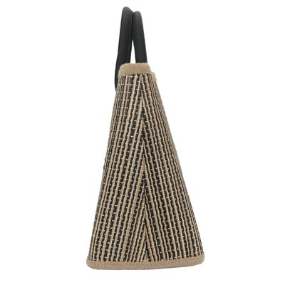 Al Saif Gallery wicker thermos bag, 39 x 31 cm - black beige product image 4
