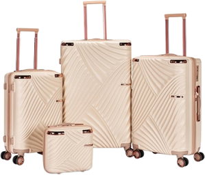 LIMRA Luggage Set, 4 Wheels, 4 Bags, Zipper Closure, 360° Rotating, WM-164 - Gold Beige product image
