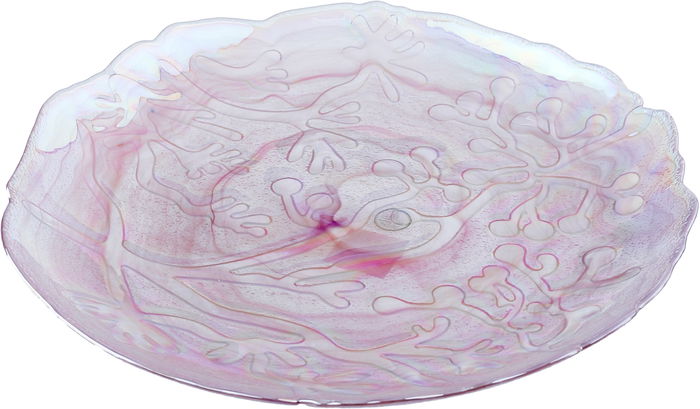 Alsaif Gallery Glass Dessert Serving Platter, 32x32x3 - Clear Blue product image 2