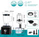 Winning Star ST-5583 Food Processor, 1.8L, 600W, 10-in-1 - Black product image 3