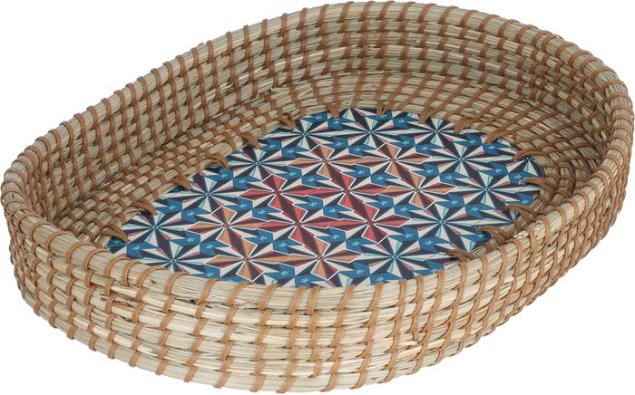 سلة تقديم خوص السيف غاليري، 39 سم، بيضاوي- متعدد الألوان product image 2