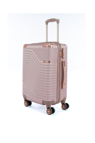 طقم شنط سفر ABS ليمرا، 5 مقاسات، 4 عجلات، زاويه 360 درجة، LMA-1468 - روزجولد product image 2