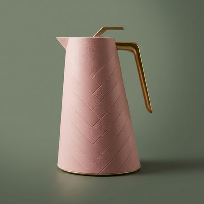 ترمس جلوري، 1.5 لتر، حافظة داخلية زجاج - وردي product image 1