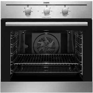 فرن غاز مدمج مع شواية أيه إي جي، 60×60 سم، 72 لتر، BGB101011M - فضي اسود product image