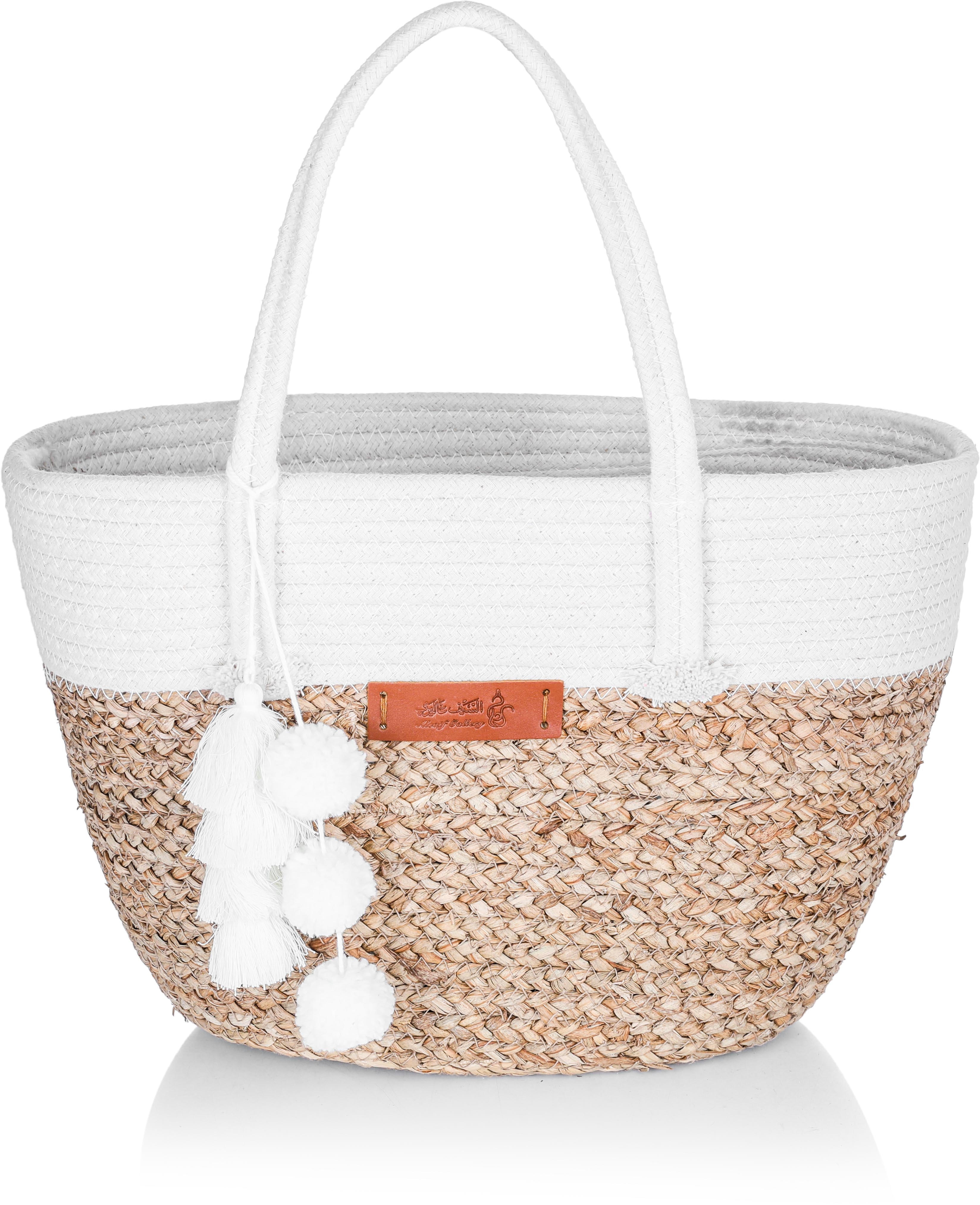شنطة ترامس خوص السيف غاليري، 45×29 سم - ابيض product image